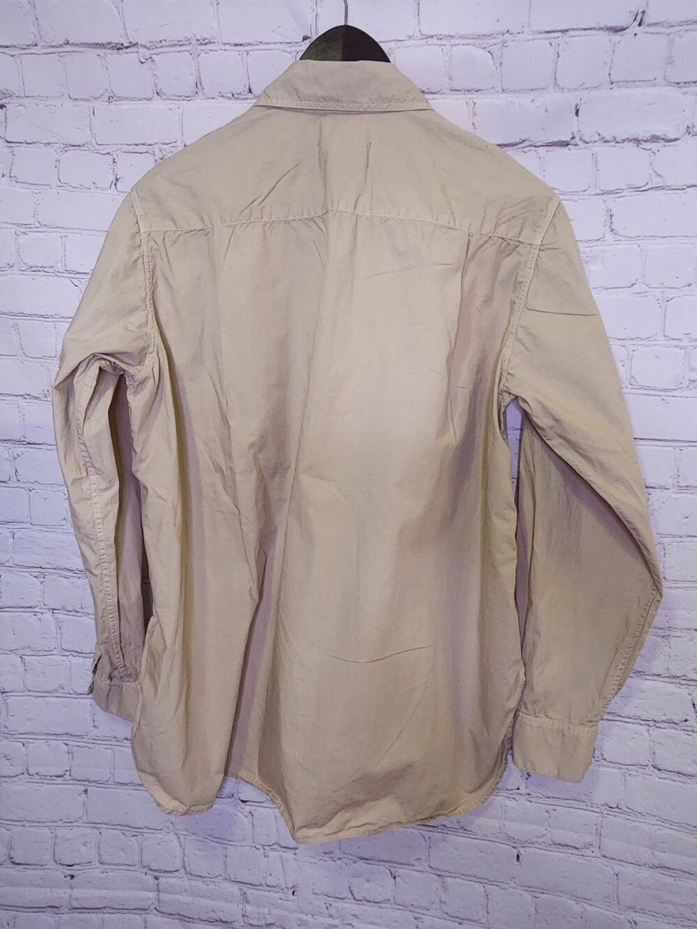Nili Lotan Kelsey Shirt Womens Medium Khaki USA Made - Picture 3 of 8